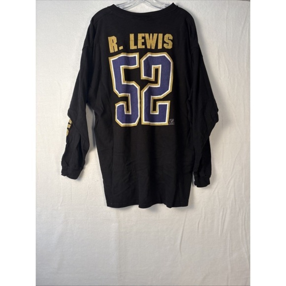 VTG Baltimore Ravens Ray Lewis #52 Nike Men's Black Official NFL Crew Neck K1201
